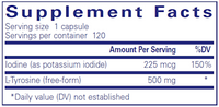 Iodine and Tyrosine 120 vcap by Pure Encapsulations