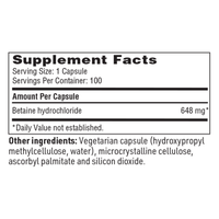 Betaine HCI by Klaire Labs/SFI Health