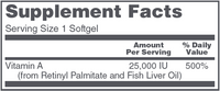 Vitamin A 25,000 by Protocol for Life Balance