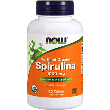 Organic Spirulina 1000 mg 120 tabs by NOW