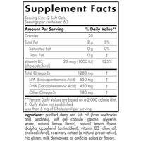 ProOmega-D Lemon 60 softgels by Nordic Naturals