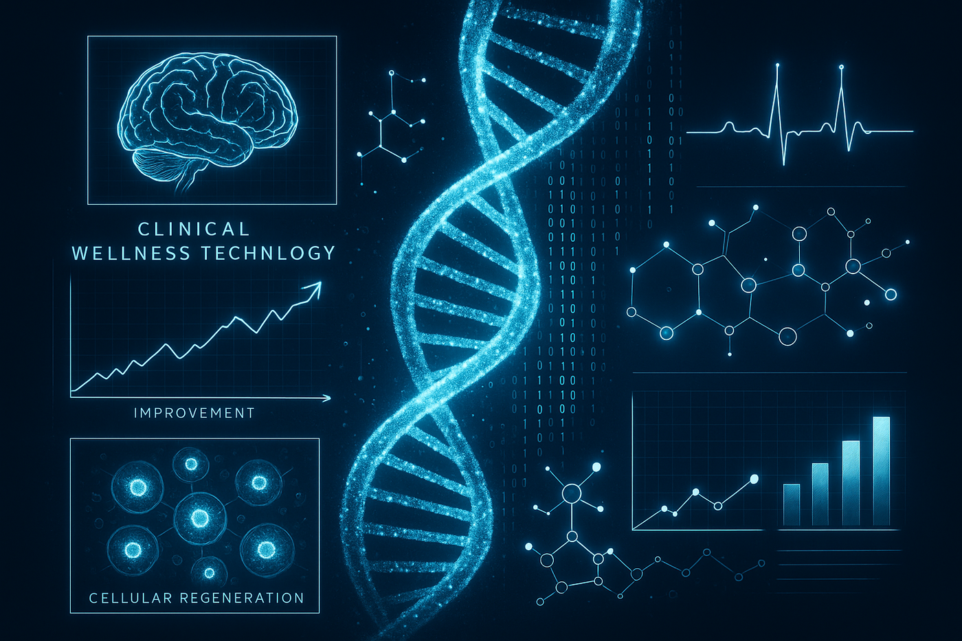 Clinical Wellness Technology with Dark Background