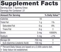 Zero Sugar Hair & Skin Gummie 27 Gummies by Nordic Naturals