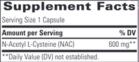 NAC 600 mg 60 caps by Integrative Therapeutics by Intergrative Therapeutics