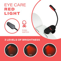 Red Clip-On Book Light by Hooga Health