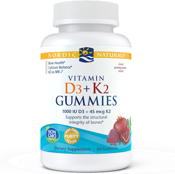 Vitamin D3 + K2 60 Gummies by Nordic Naturals